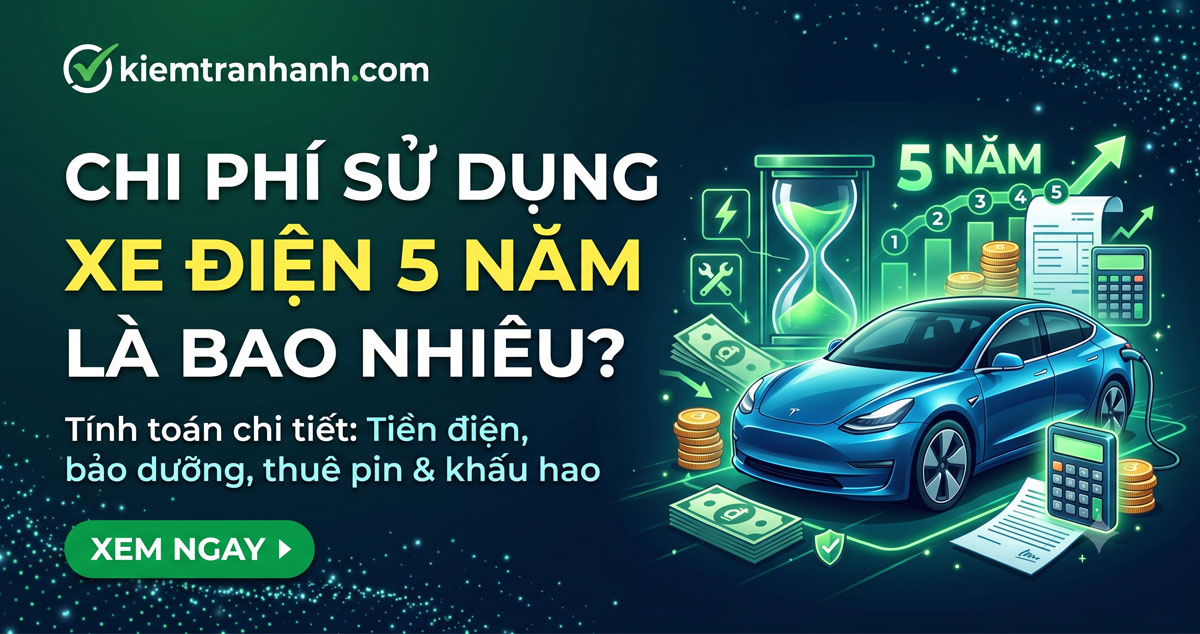 Chi Phí Sử Dụng Xe Điện 5 Năm: Có Tiết Kiệm Hơn Xe Xăng?
