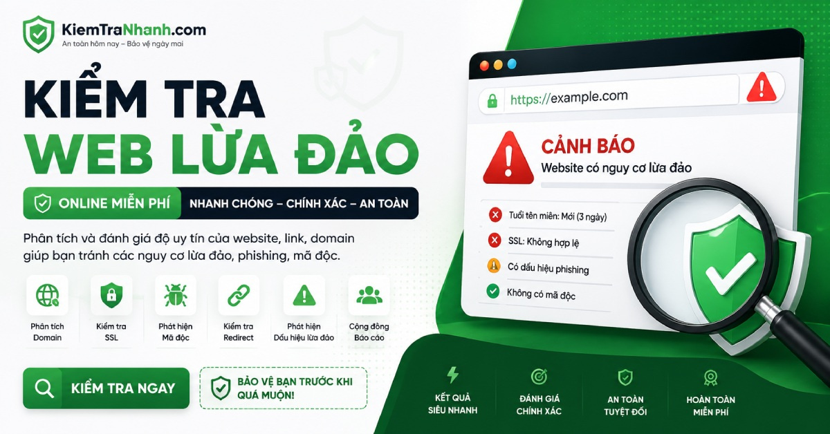 Kiểm Tra Website Lừa Đảo