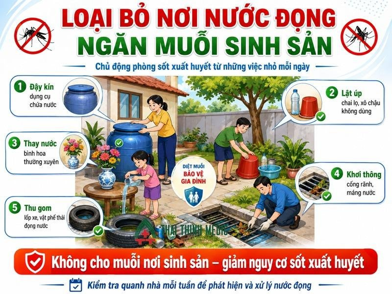 Cách Phòng Sốt Xuất Huyết Tại Nhà: Việc Cần Làm Mỗi Tuần. Tìm hiểu cách phòng sốt xuất huyết tại nhà với checklist việc cần làm mỗi tuần, diệt lăng quăng, loại bỏ nước đọng và ngăn muỗi đốt hiệu quả.