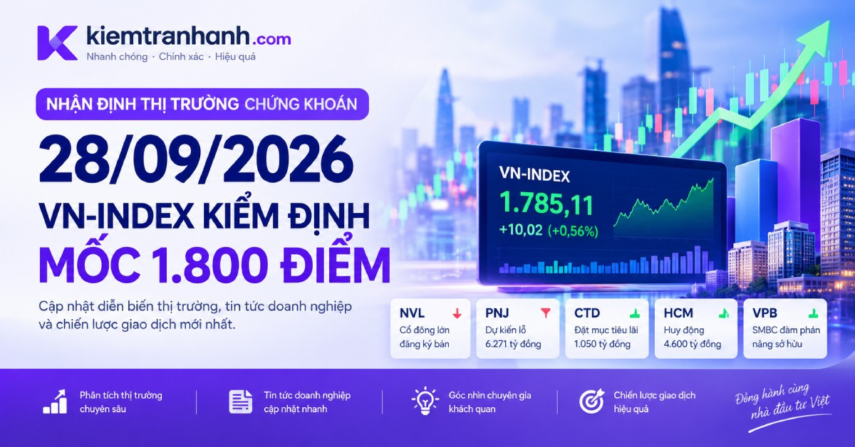 VN-Index hôm nay 28/09: Mốc 1.800 điểm và loạt cổ phiếu đáng chú ý