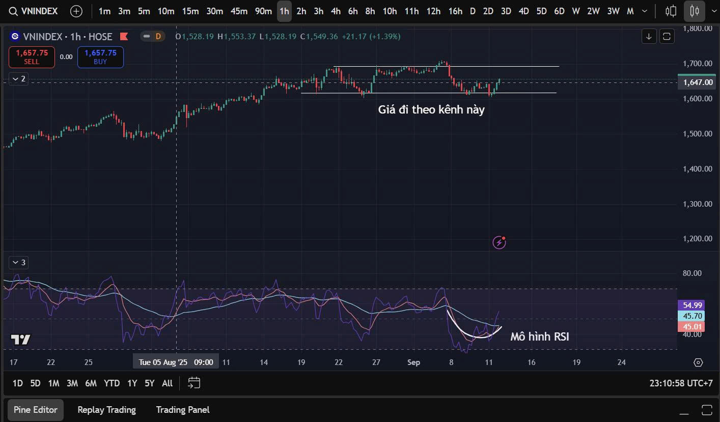 VN-Index ngày 12/09/2025: Bứt phá 1.657 điểm, dòng tiền đổ vào bất động sản và thép