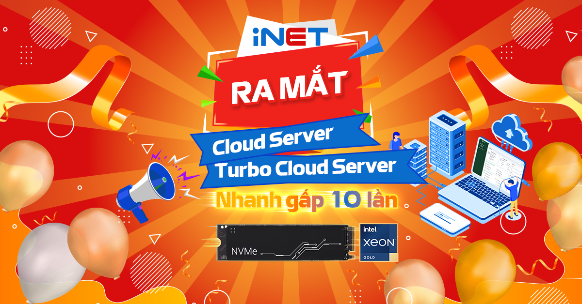 iNET khuyến mãi lến đến 60% cho các dịch vụ Hosting, VPS, Cloud Server.