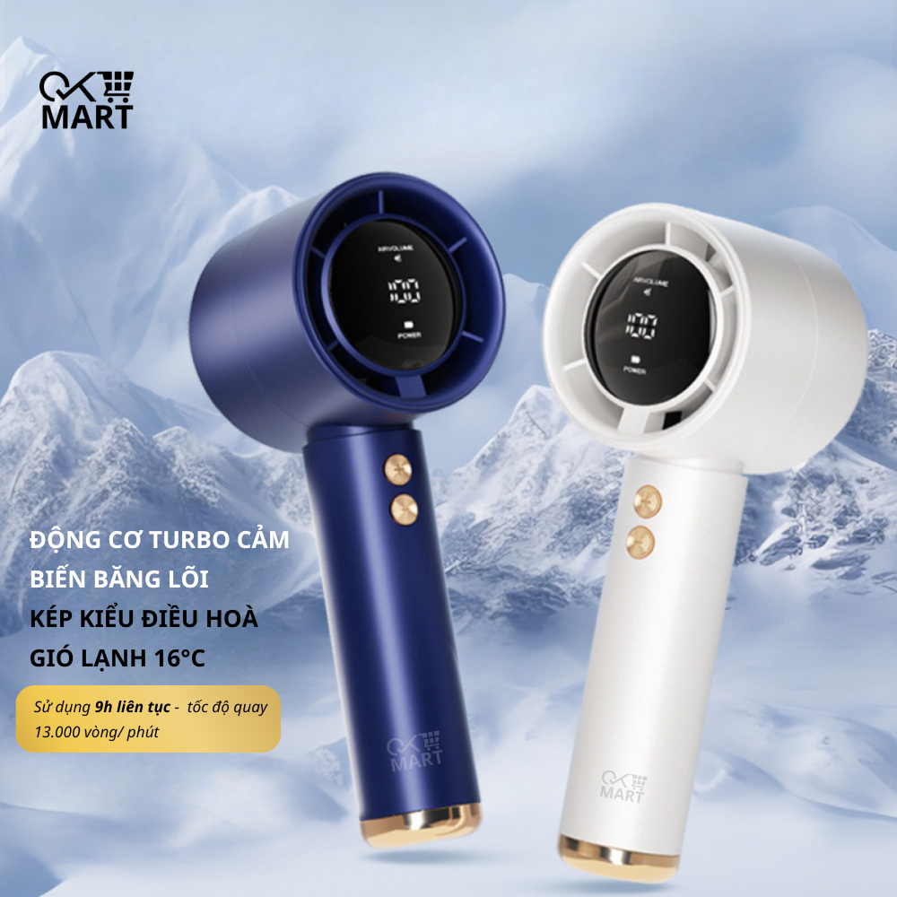 Quạt Cầm Tay Mini Gấp Gọn 5 Cấp Độ Giá Rẻ, Sạc Pin Tiện Dụng