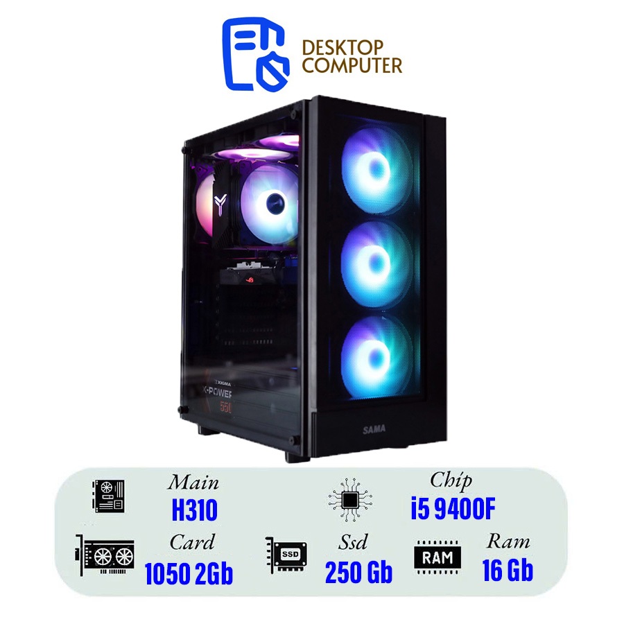 Bộ Máy Tính Gaming i5 9400F H310 RAM 16GB GTX 1650 SSD 250GB Giá Tốt