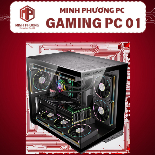 Bộ Máy Tính Bàn PC Gaming 01C i5 12400F RTX RX7600 Giá Tốt