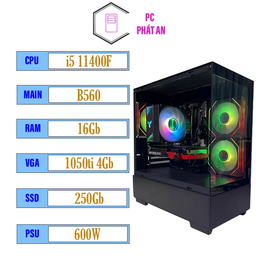 Bộ PC Gaming Core i5 11400F B560 RTX 2060 RAM 16GB Giá Tốt