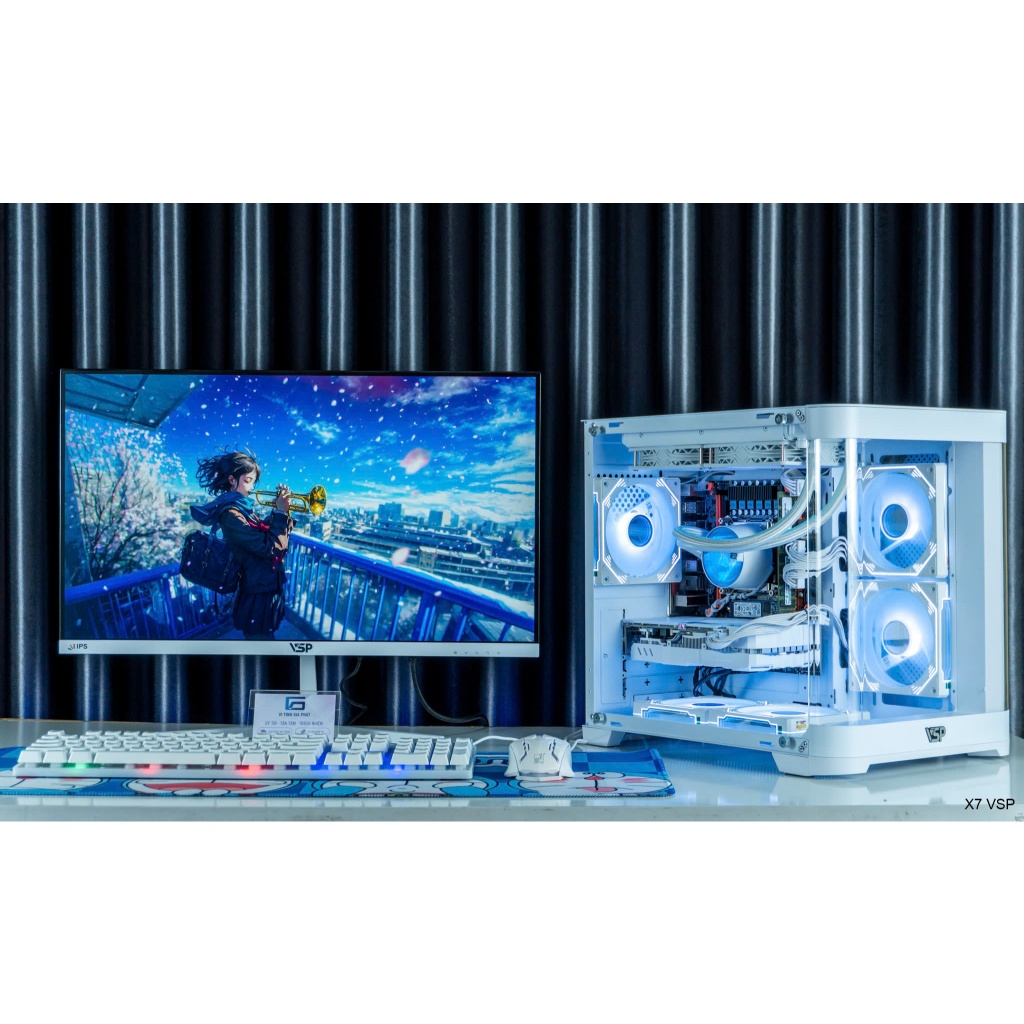 Full Bộ PC Xeon Bể Cá 2676 V3 RAM 16GB VGA 2GB Màn Hình 24 Inch Giá Rẻ