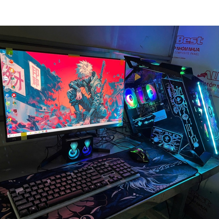 Full Bộ PC Xeon ES1 Gaming X99 2676 V3 RAM 16GB VGA 4GB Màn 24 Inch Giá Rẻ
