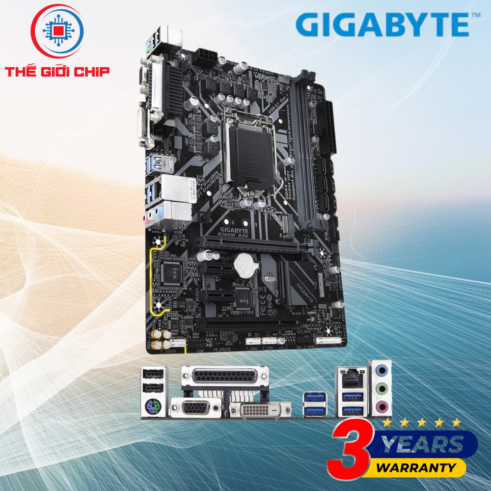 Mainboard Gigabyte B360M-D3V M.2 LGA 1151-v2 Like New Box Giá Rẻ | Bảo Hành 36 Tháng