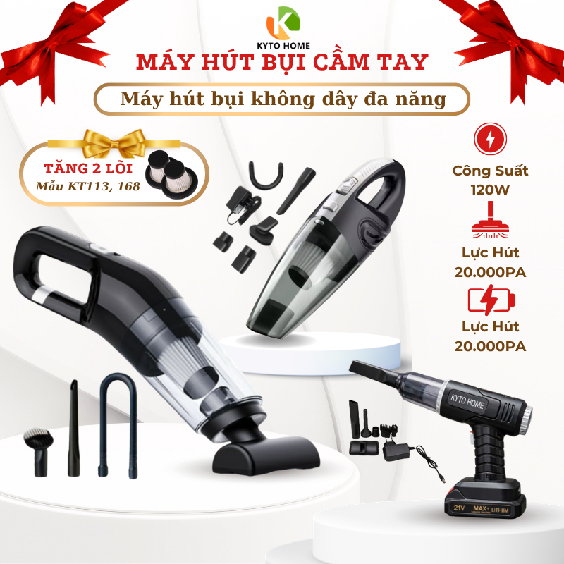 Máy Hút Bụi Cầm Tay KYTO 20000Pa Chính Hãng - Hút Bụi Không Dây Giá Rẻ