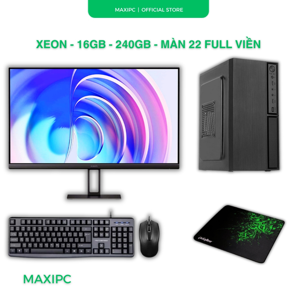 PC Full Bộ i5 i7 Xeon 8GB 16GB SSD 120GB 240GB Giá Rẻ - Chơi Game, Làm Việc Mượt
