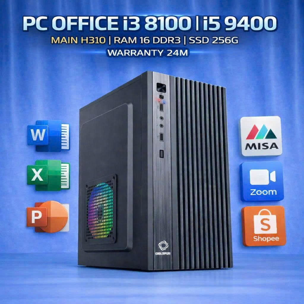 PC Văn Phòng i5 9400 / i3 8100 RAM 16GB SSD 256GB Giá Rẻ Chính Hãng