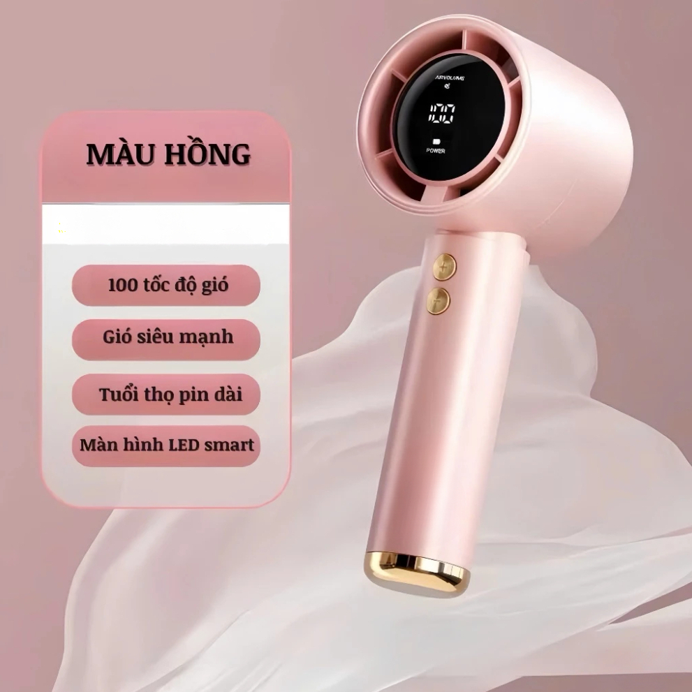Quạt Cầm Tay Tích Điện DIDOOGLT 10000mAh 5 Tốc Độ Giá Rẻ