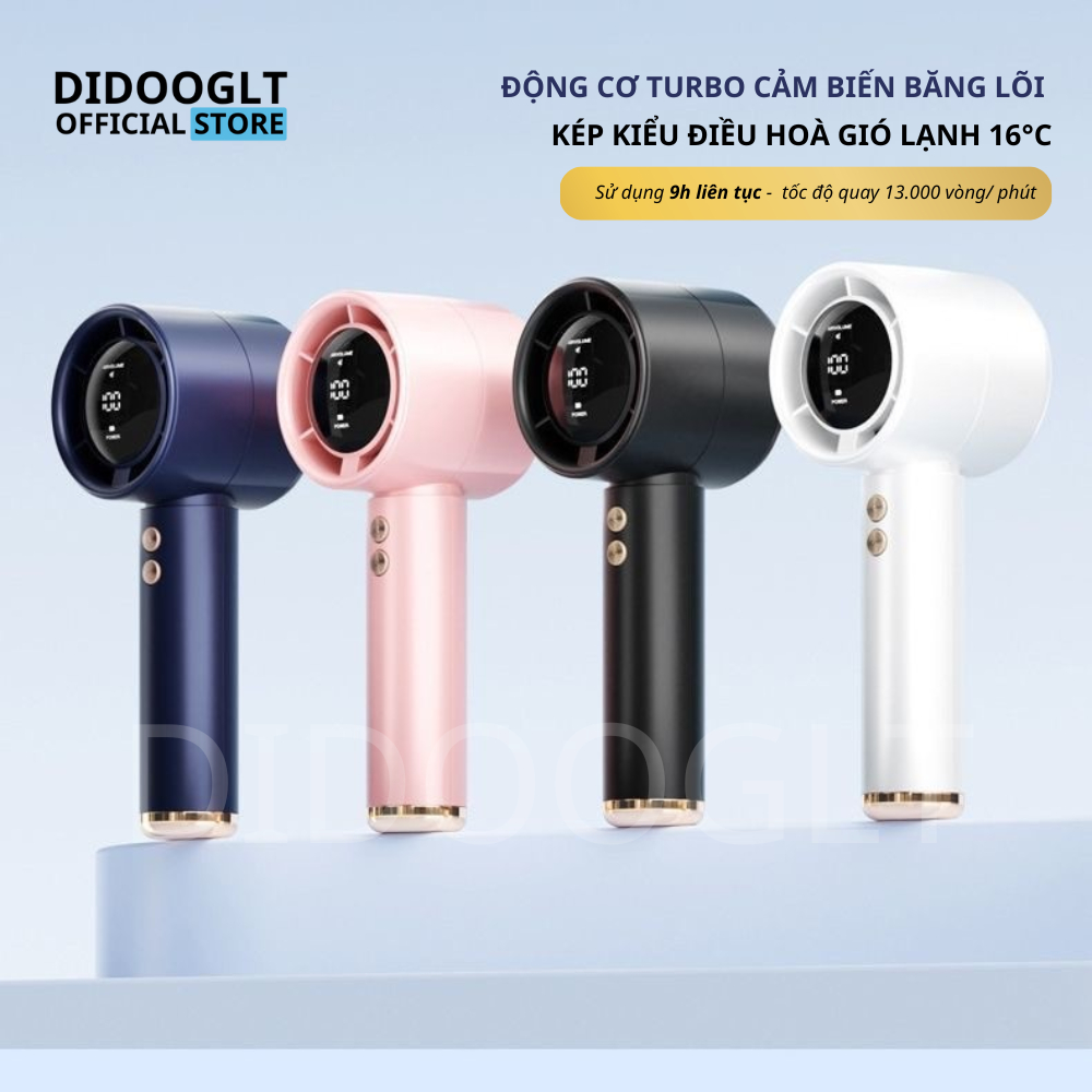 Quạt Cầm Tay Mini Gấp Gọn Didooglt 6000mAh 5 Cấp Độ Gió Giá Rẻ