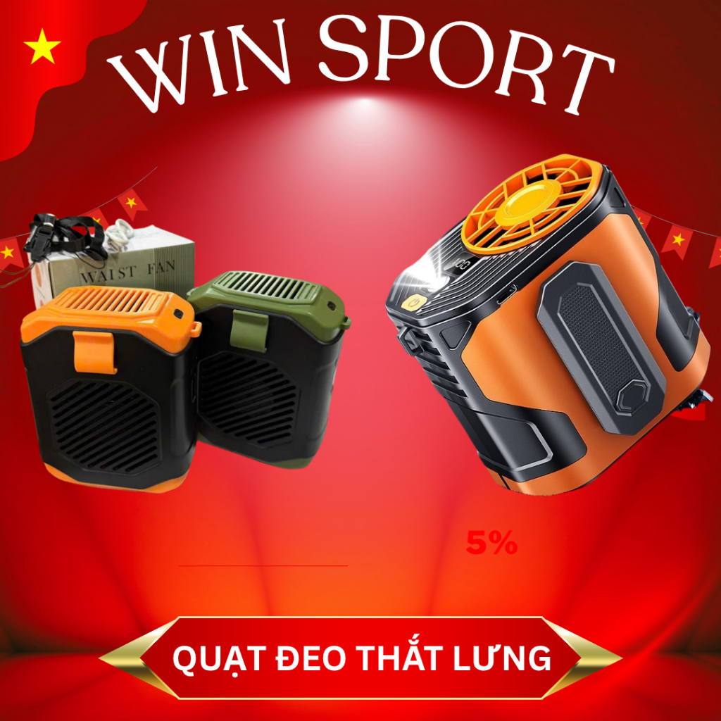 Quạt Tích Điện Đeo Cổ, Đeo Thắt Lưng 10000mAh Cao Cấp Giá Rẻ